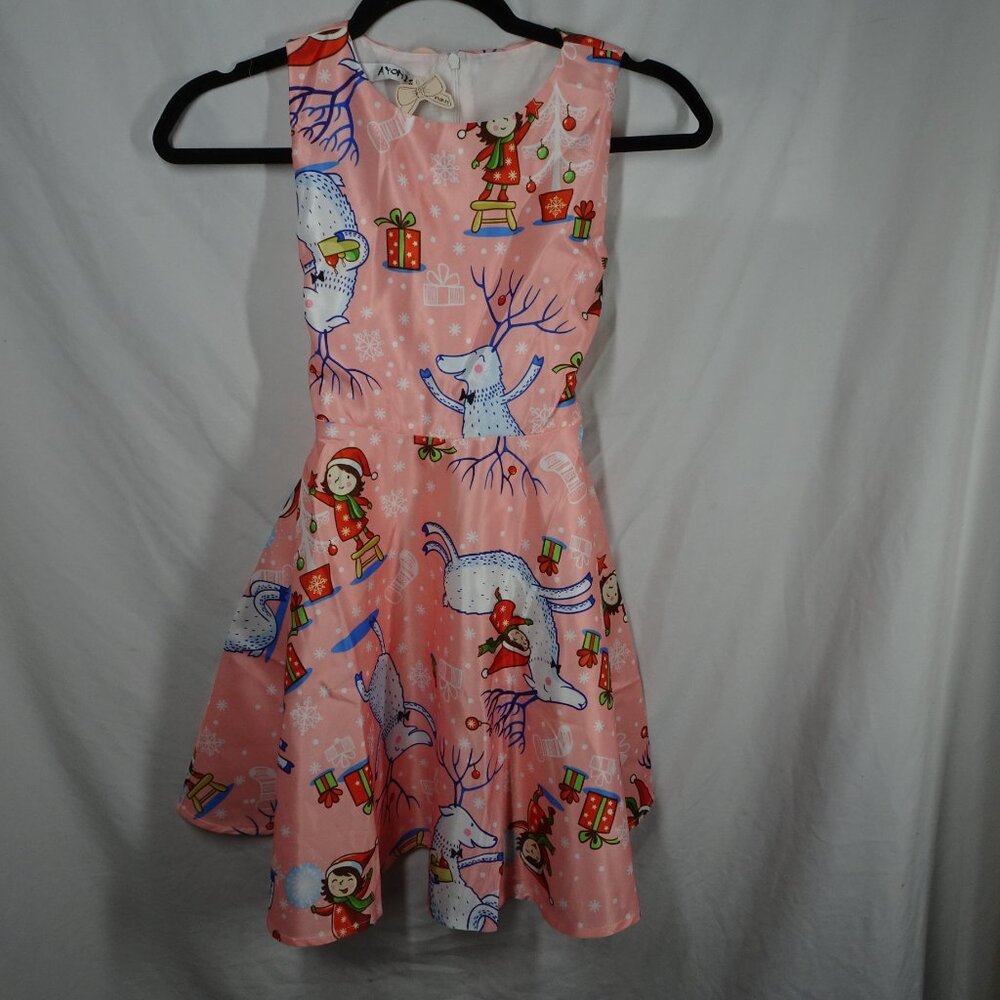 Ayomis Youth Girl Pink Christmas Dress Size 150